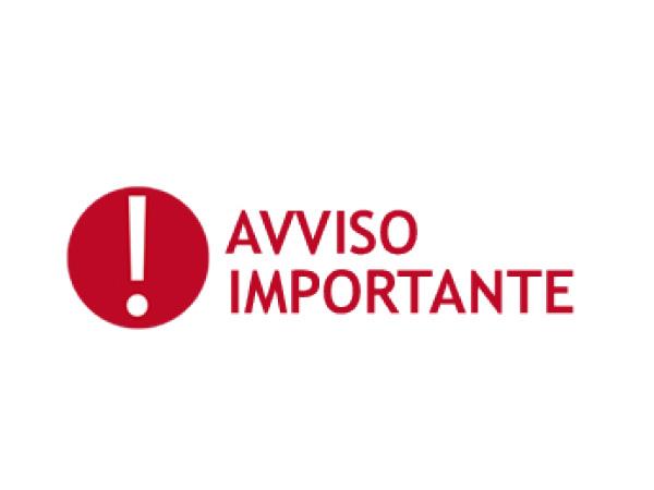 Avviso importante