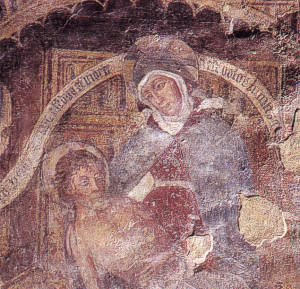 Affresco raffigurante la Pietà